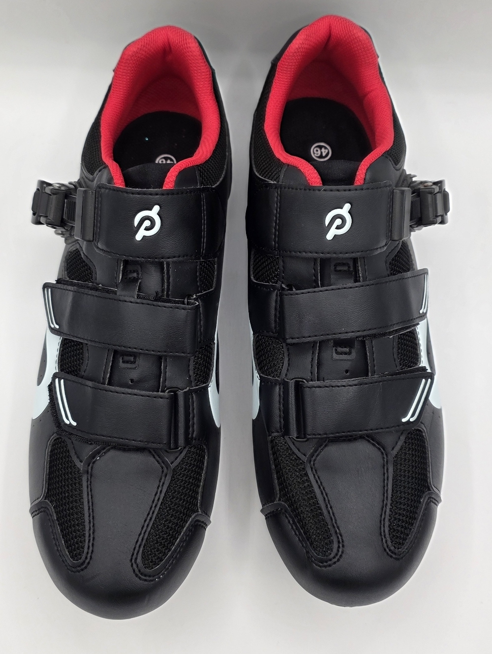 Peloton‎ Cycling Shoes Mens 12 EU 46 Black Red Spin Bike Delta Cleats